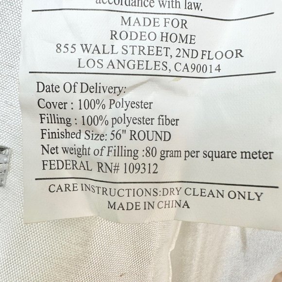 Rodeo Home Christmas Tree Skirt 56in Round Silver White Faux Gems Bling Accents - Picture 6 of 10